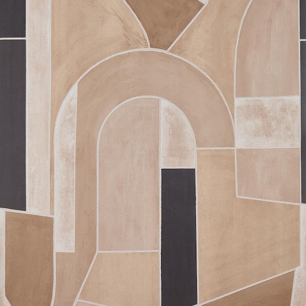 Jeremiah Brent Beige and Blue Meet Me in Peru Peel and Stick Vinyl Textured Wallpaper Roll (Covers 28 sq.ft.)