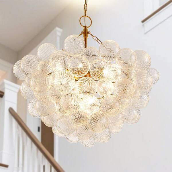 ZJVAIVE 8-Light Nickel/Sliver Candle Design Hanging Linear