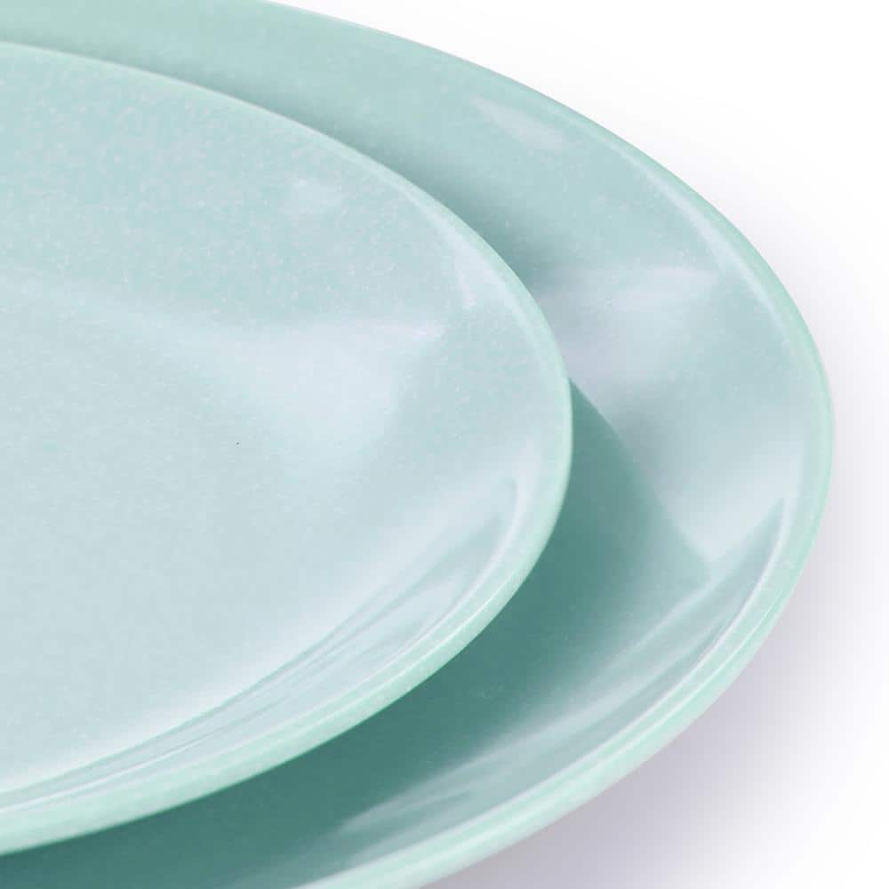Blue Melamine 12-Piece Outdoor Dinnerware Set, Service for 4