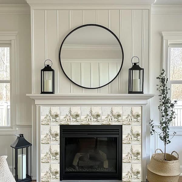 Gray and Linen D75 8 in. x 8 in. Vinyl Peel and Stick Tile (24 Tiles, 10.67 sq. ft. /Pack)