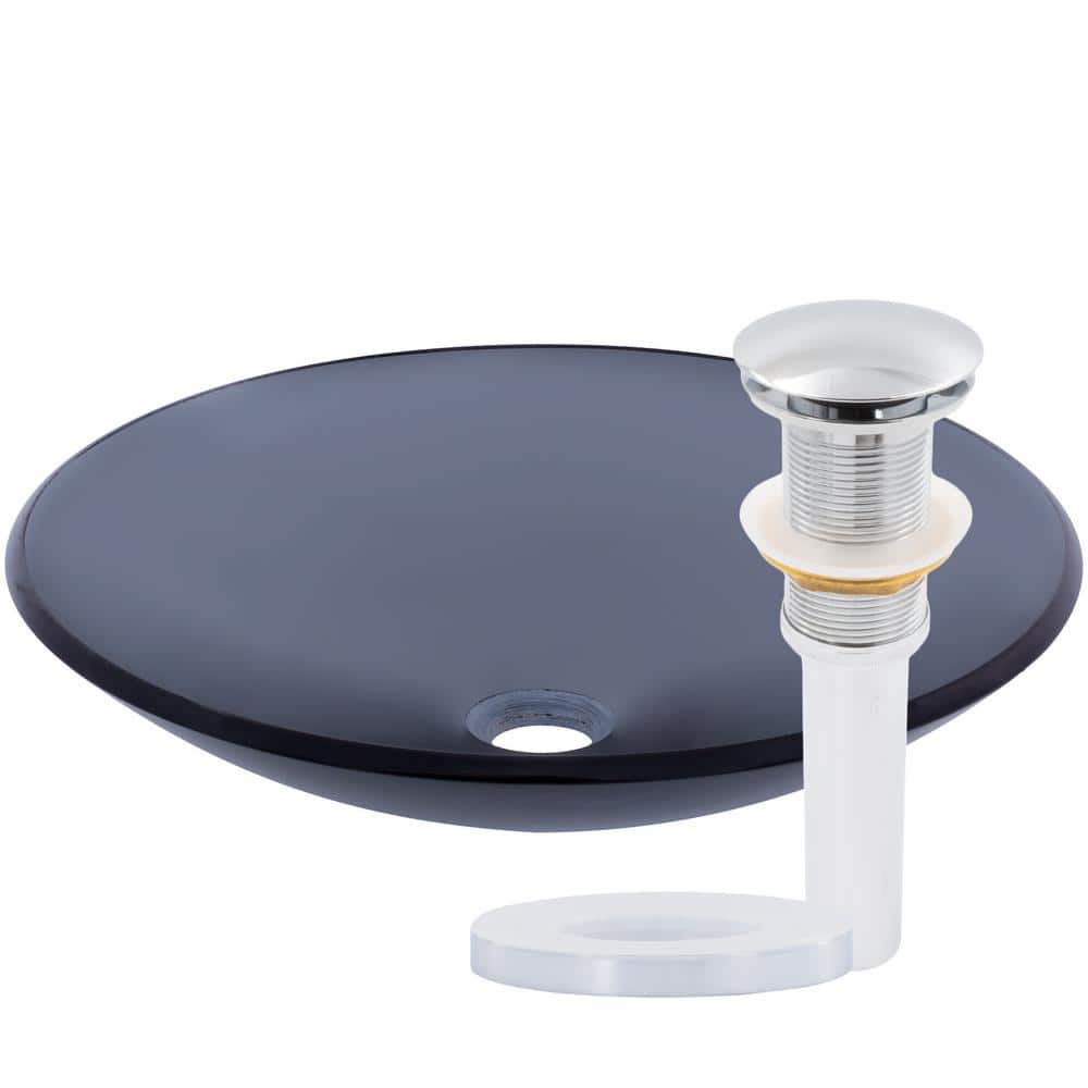 ぬんこ Novatto Coetaneous 18 in. Shallow Round Vessel Bathroom Sink