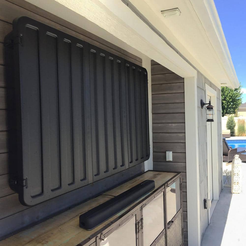 Storm Shell Black 56-65" Outdoor Weatherproof TV Enclosure