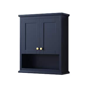 Avery 25 in. W Bathroom Storage Wall Cabinet in Dark Blue