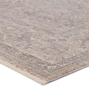 Decadance Gray 3 ft. x 8 ft. Floral Area Rug