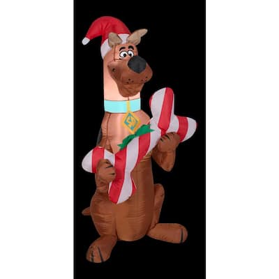 3.5 ft. Inflatable Christmas Scooby with Bone