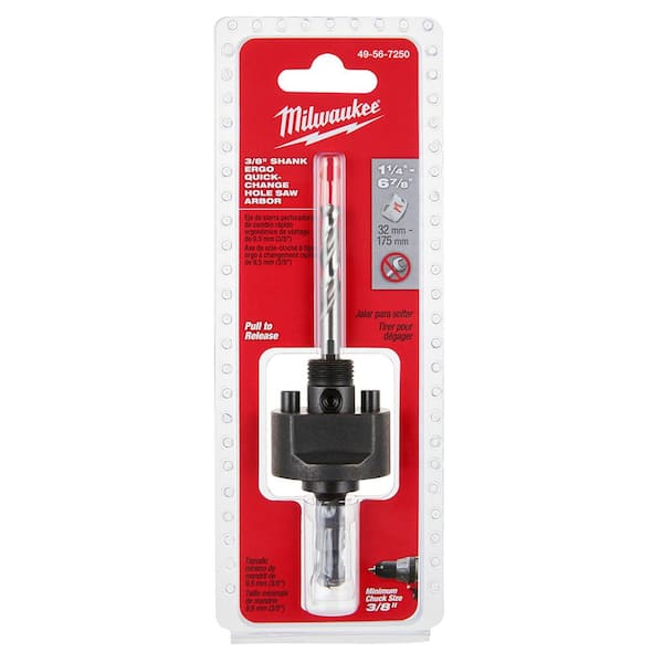 Large Hole Saw Arbor W/ Pilot Drill Bit 
