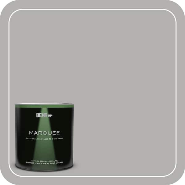 BEHR MARQUEE 1 qt. #BXC-25 Colonnade Gray Semi-Gloss Enamel Exterior Paint & Primer