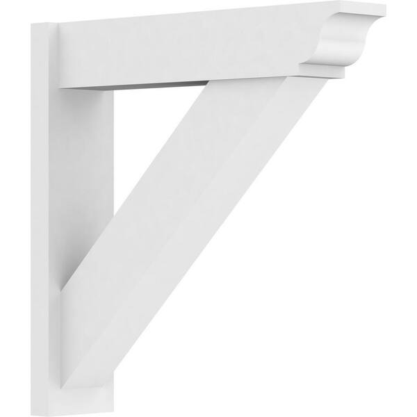 Ekena Millwork Traditional 7 in. W x 30 in. H x 30 in. D Signature Urethane Polyurethane Outlooker with Traditional Ends