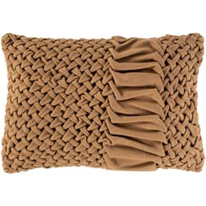Barda Camel Felted Polyester Fill 14 in. x 22 in. Decorative Pillow