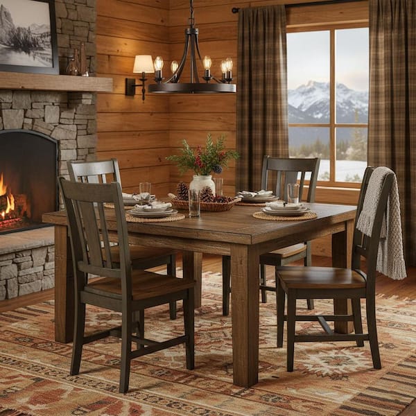 International Concepts San Remo Hickory and Washed Coal Dining Chair (Set of 2)