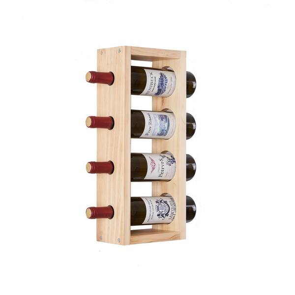 Single Column 4-Bottle Storage Rack, Gray