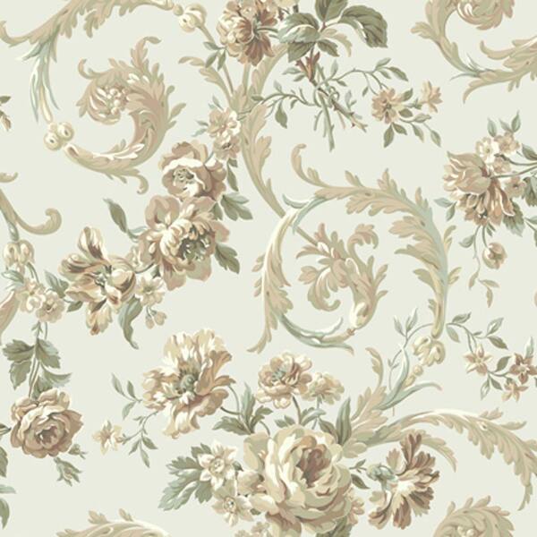 York Wallcoverings Rococco Floral Wallpaper