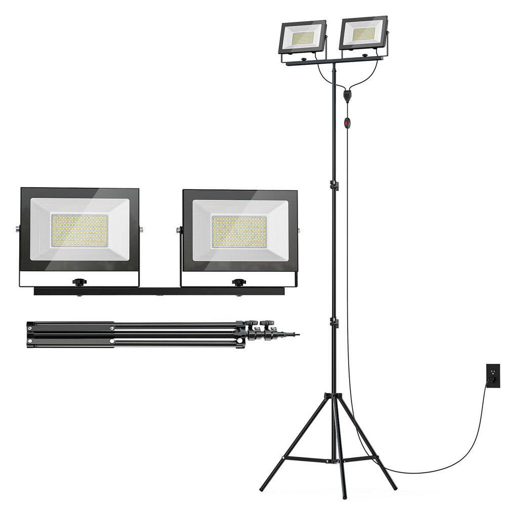 BeamBox 120 Volt 22000 Lumen Integrated LED Work Lights with Stand