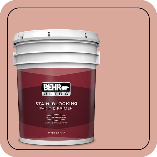 BEHR ULTRA 5 gal. #PMD-70 Cottage Rose Extra Durable Flat Interior Paint & Primer
