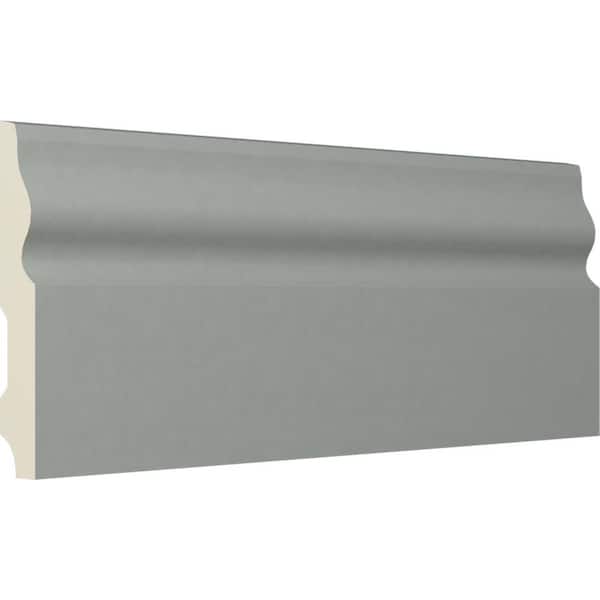 5/8 in. x 3-7/8 in. x 94-1/2 in. Polyurethane Holmdel Baseboard Moulding