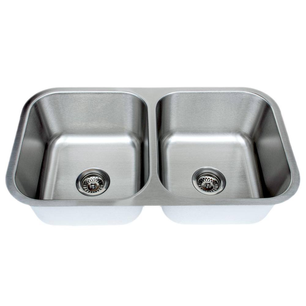 Craftsmen Series 32.5'' Double Bowl Stainless Steel Undermount Sink