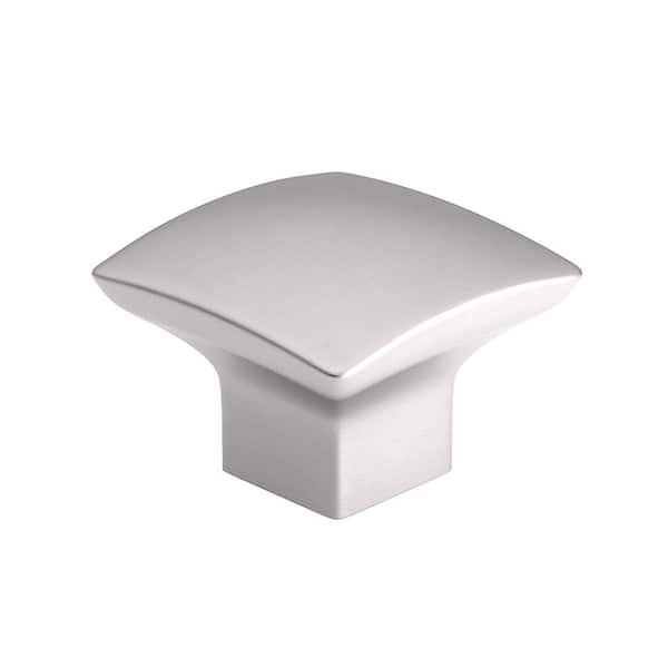 Weston Collection 1-1/4 in. (31 mm) Modern Brushed Nickel Square Cabinet Knob