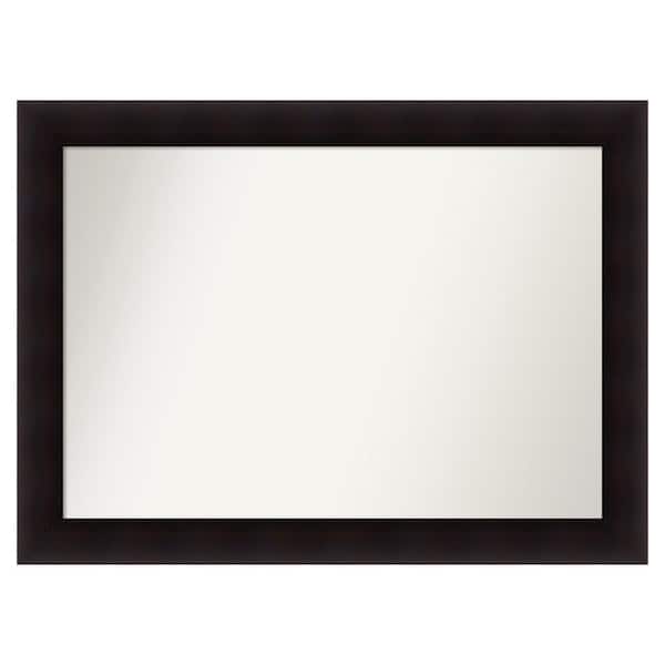 Amanti Art Portico Espresso 41.75 in. x 30.75 in. Custom Non-Beveled Wood Framed Batthroom Vanity Wall Mirror