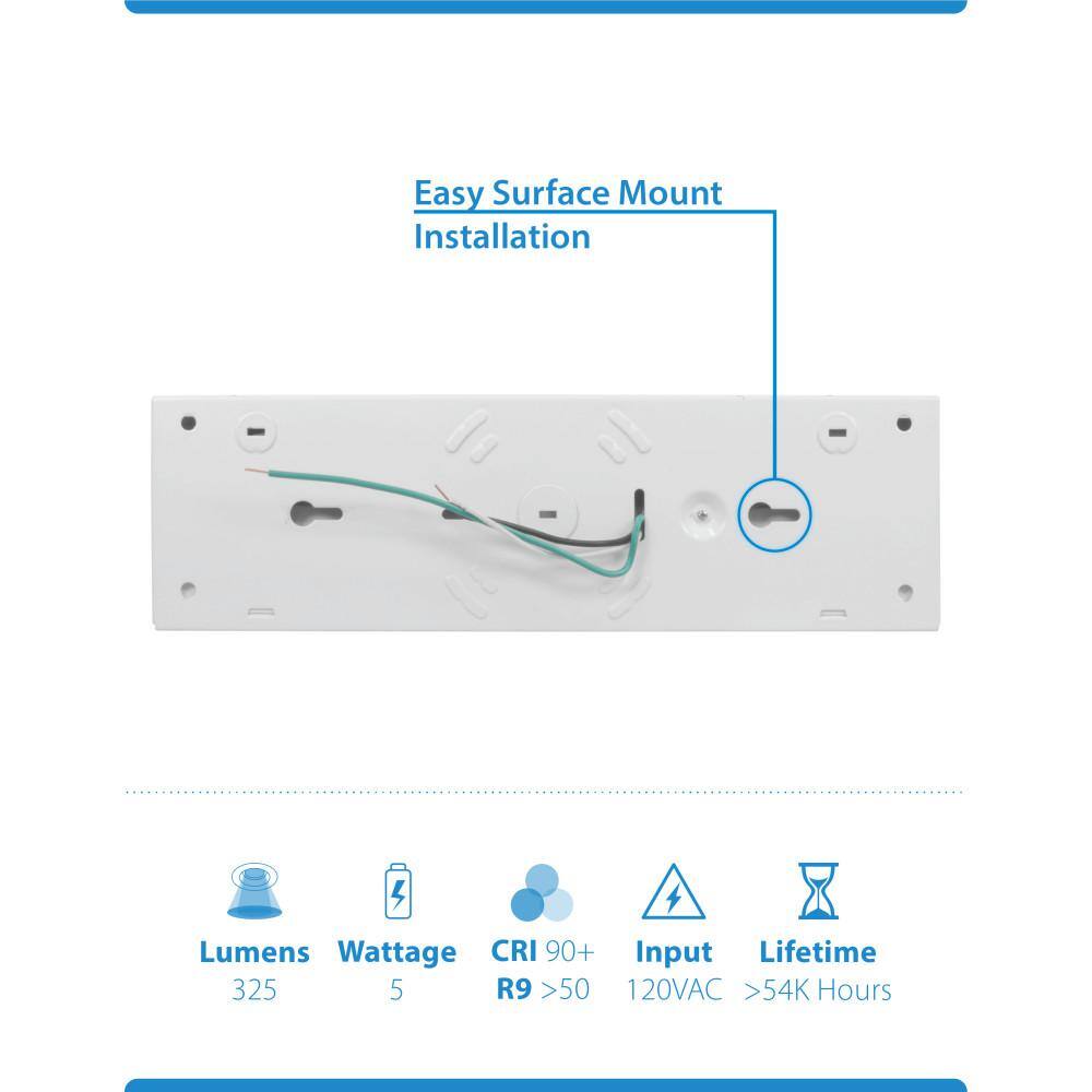 12-Inch Adjustable White LED Under Cabinet Light Bar