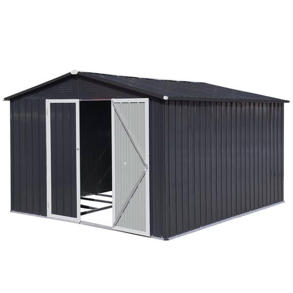10 ft. W x 8 ft. D Outdoor Metal Shed Type with 2 Vents