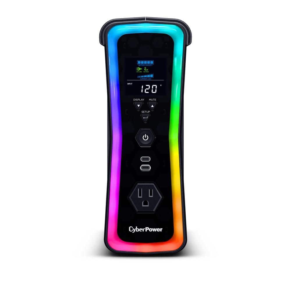 CyberPower 1500VA 120-Volt Sine Wave Gaming UPS with RGB Lighting and Battery Backup