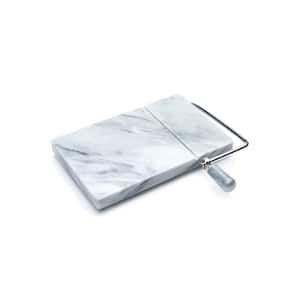 8 in. W x 5 in. D Marble Cheese Board with Slicer