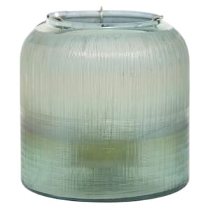 Turquoise Glass Contemporary Candle Holder