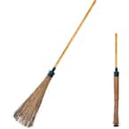Adjustable Self-Standing Outdoor Coconut Bristle Upright Broom