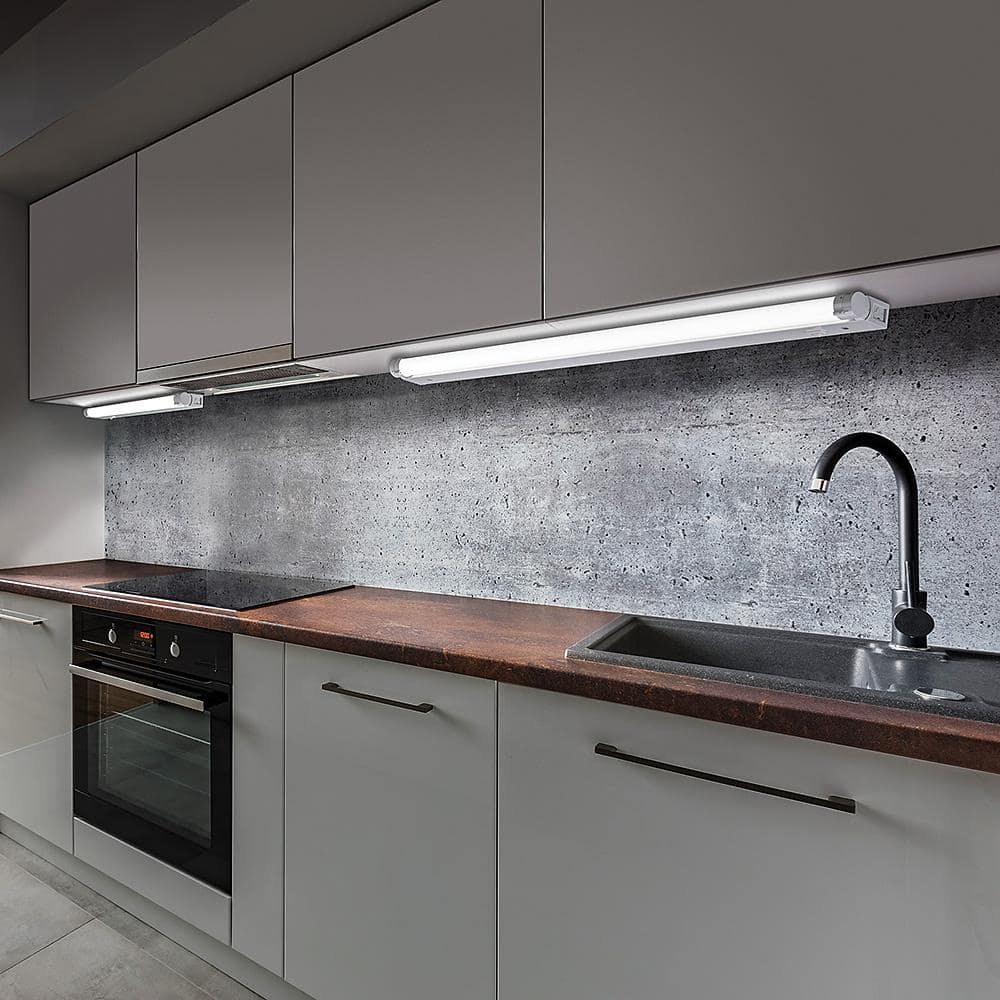 32 Inch White Adjustable Under Cabinet Light with Dim-To-Warm
