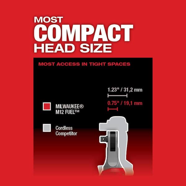 Milwaukee - M12 FUEL 12V Lithium-Ion Brushless Cordless High Speed 3/8 in. Ratchet Kit with One Battery, Charger and Bag