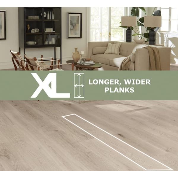 Vestibule XL Hickory 9/16 in T x 8.66 in. W Tongue & Groove Wire Brushed Engineered Hardwood Flooring (31.25 sqft/case)