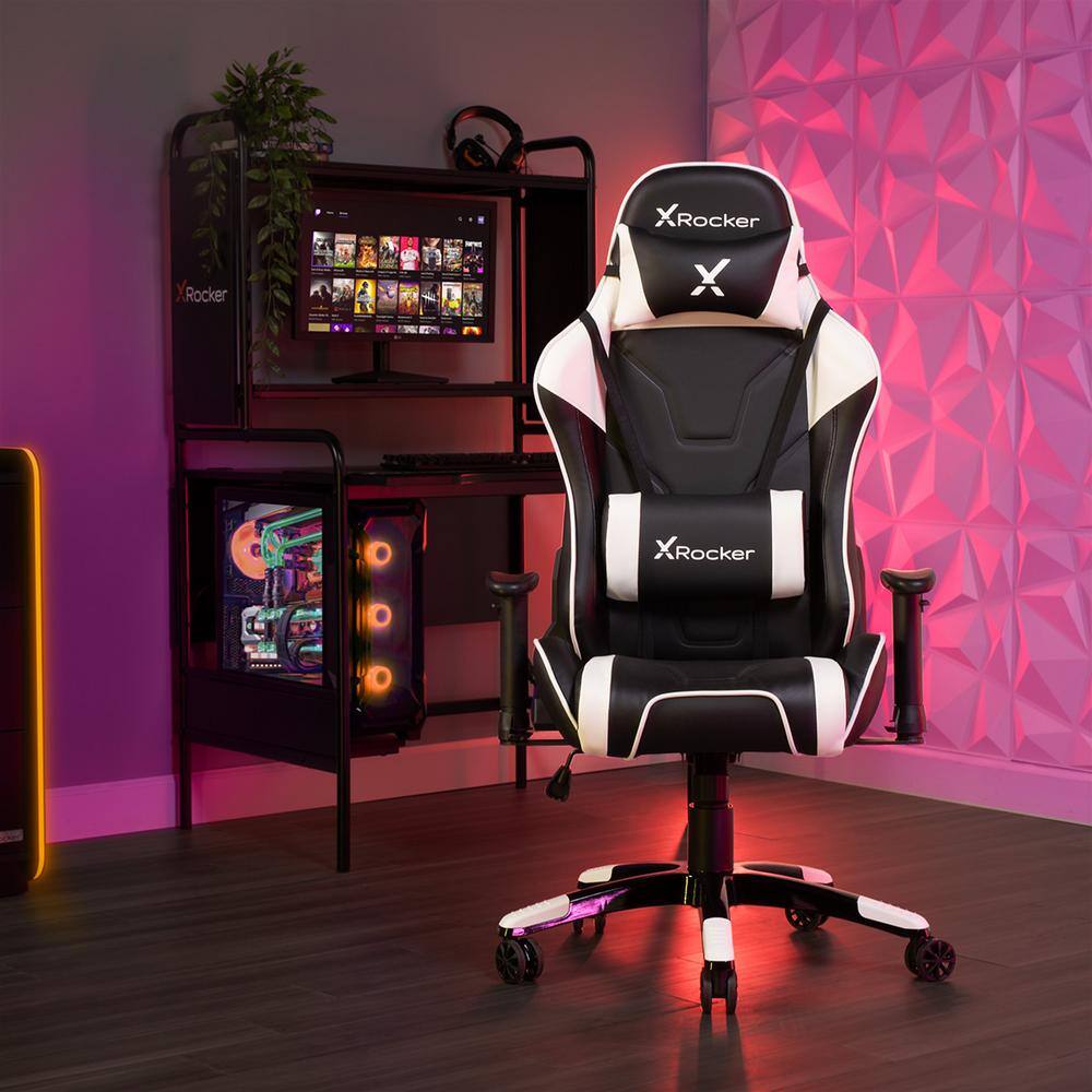 Agility Black and White Ergonomic PC Gaming Chair