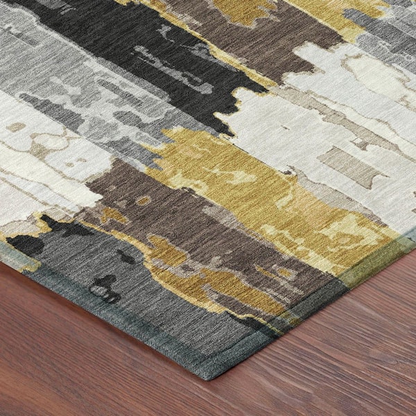 Chantille Machine Washable Indoor/Outdoor Abstract ACN2697 Gray 10 ft. x 14 ft. Area Rug
