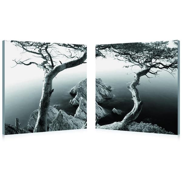 Baxton Studio Rocky Shore Frameless Canvas Wall Art