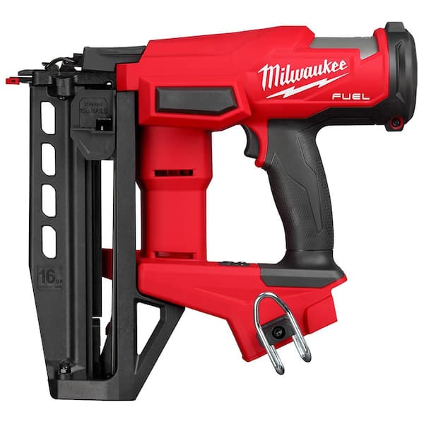 Milwaukee M18 FUEL 18-Volt Lith-Ion Brushless Cordless 16-Gauge Straight Finish Nailer w/Orbit Sander & (1) 3 Ah Battery/Charger