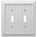 Cottage 2 Gang Toggle Composite Wall Plate - White