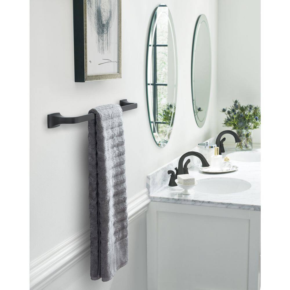 Matte Black 24-Inch Wall Mounted Towel Bar