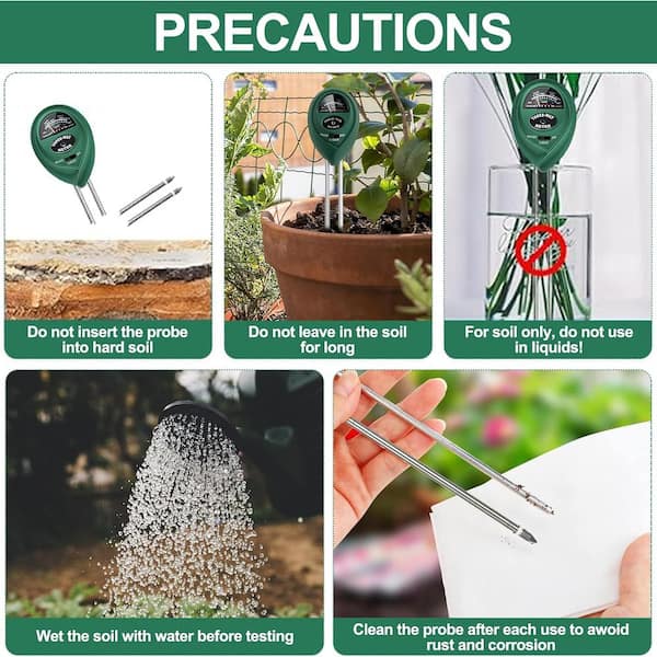 Misopily 3 in. Soil Tester, Plant Moisture Meter Light and PH
