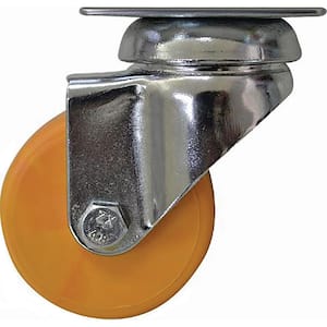 2 in. Honey Orange Polypropylene and Steel Swivel Plate Caster with 88 lb. Load Rating (4-Pack)