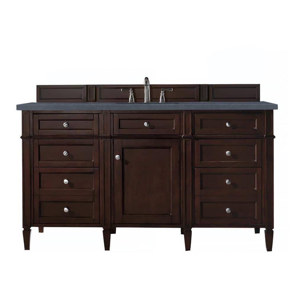 Brittany 60 in. W x 23.5 in.D x 34 in. H Single Vanity in Burnished Mahogan