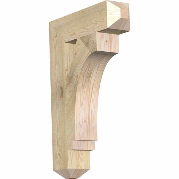 Ekena Millwork 6 in. x 36 in. x 24 in. Douglas Fir Imperial Craftsman Rough Sawn Bracket