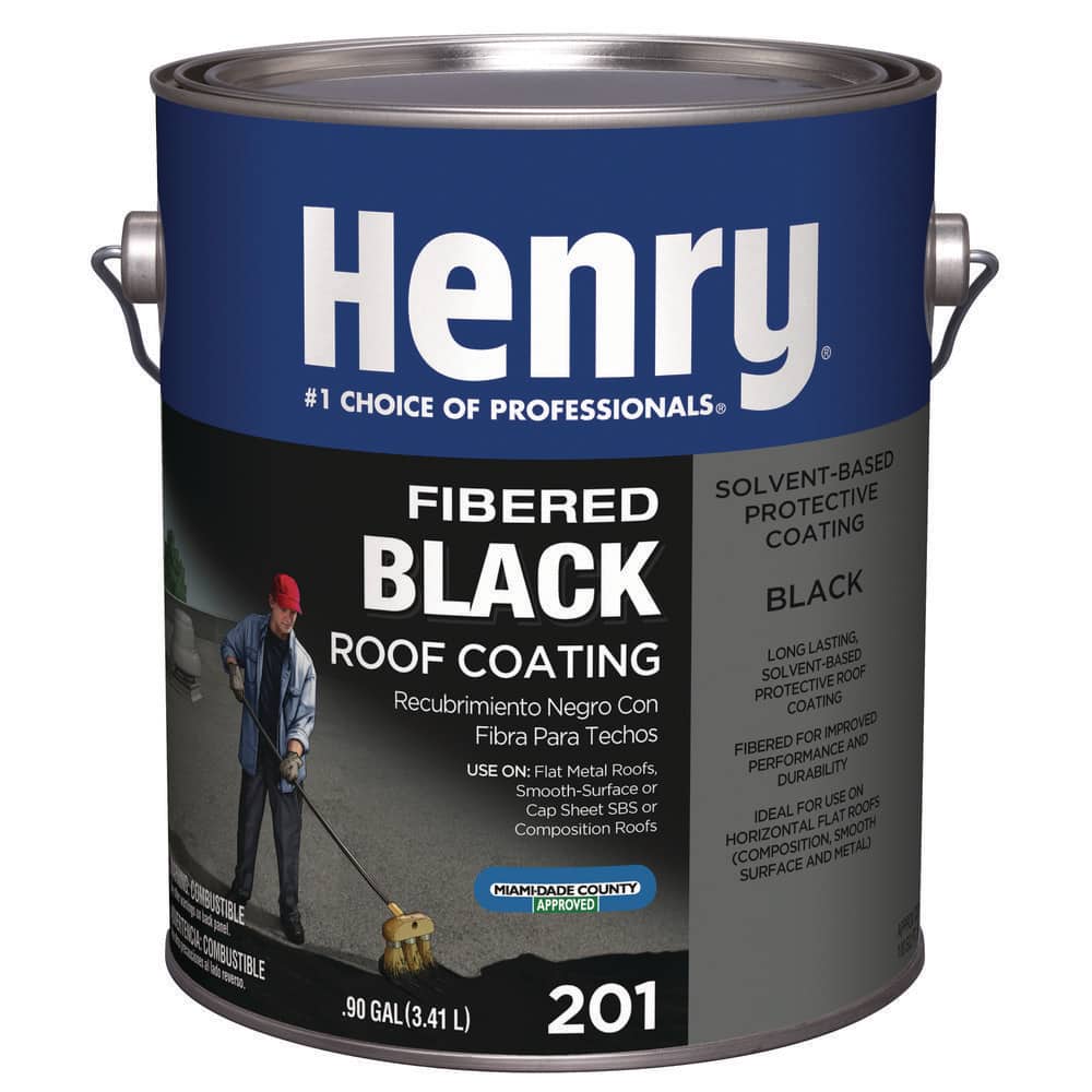 Henry 201 Fibered Black Asphalt Roof Coating 0.90 gal. HE201142
