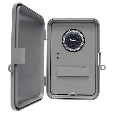 GM40AV Series 40 Amp 24-Hour Indoor/Outdoor Wall Mounted Autovoltage General Purpose Time Control, Gray