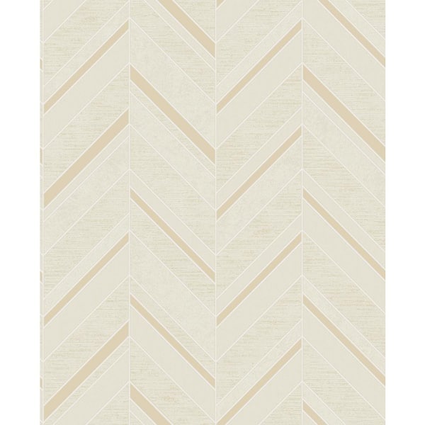 Advantage Punta Mita Cream Chevron Cream Wallpaper Sample