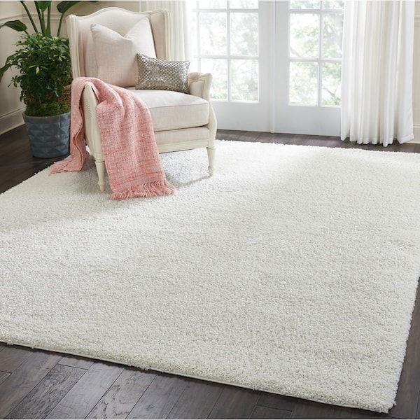 Malibu Shag Ivory 7 ft. x 10 ft. Shag Modern Area Rug