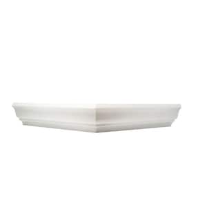 Trim WM 49 2 in. x 15-3/4 in. x 15-3/4 in. Unfinished Polystyrene Peel and Stick Crown Moulding Outside Corner Block