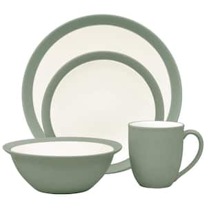 Colorwave Green 4-Piece (Green) Stoneware Curve Place Setting, Service for 1