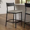 Amisco Madeira 26.75 in. Grey-Beige Counter Stool