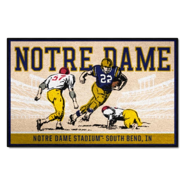 FANMATS Notre Dame Fighting Irish Ticket Stub Tan 1.5 ft. x 2.5 ft. Starter Area Rug