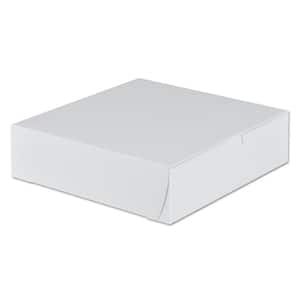 9 in. x 9 in. x 2.5 in. White Tuck-Top Bakery Boxes (250/Carton)